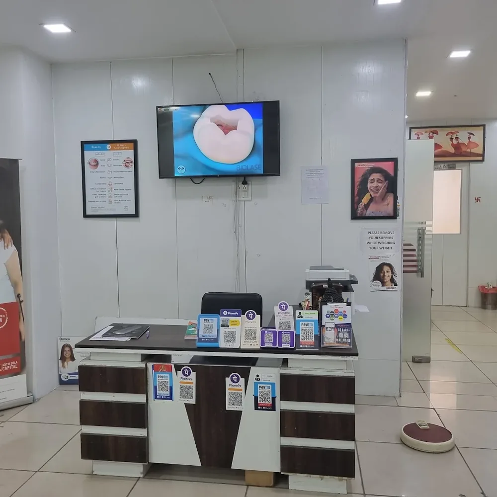 Reception desk at Noida Dental Hospital